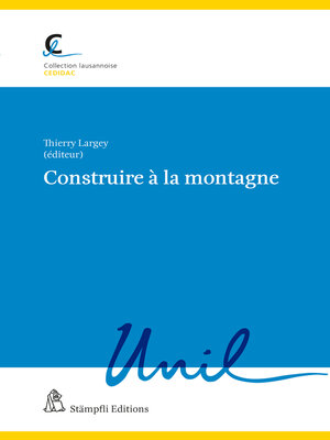 cover image of Construire à la montagne